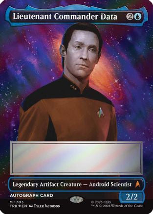 Lieutenant Commander Data (Borderless) (Signed) (TRK-1703) - Star Trek Foil