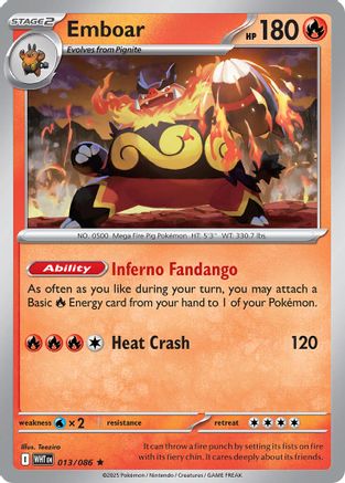 Emboar 013/086  - Rare