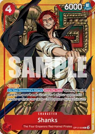Shanks (OP12-008) (Mini Case Set Vol. 3 Sunohara Artwork) (OP12-008) - Rare