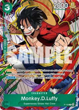 Monkey.D.Luffy (P-108) (Mini Case Set Vol. 3 Ryuda Artwork) (P-108) - Promo