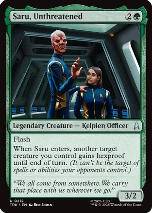 Saru, Unthreatened (TRK-212) - Star Trek Foil