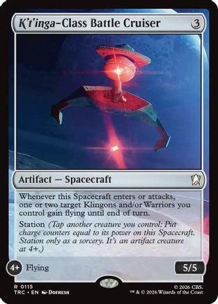 K't'inga-Class Battle Cruiser (Surge Foil) (TRC-115) - Commander: Star Trek Foil