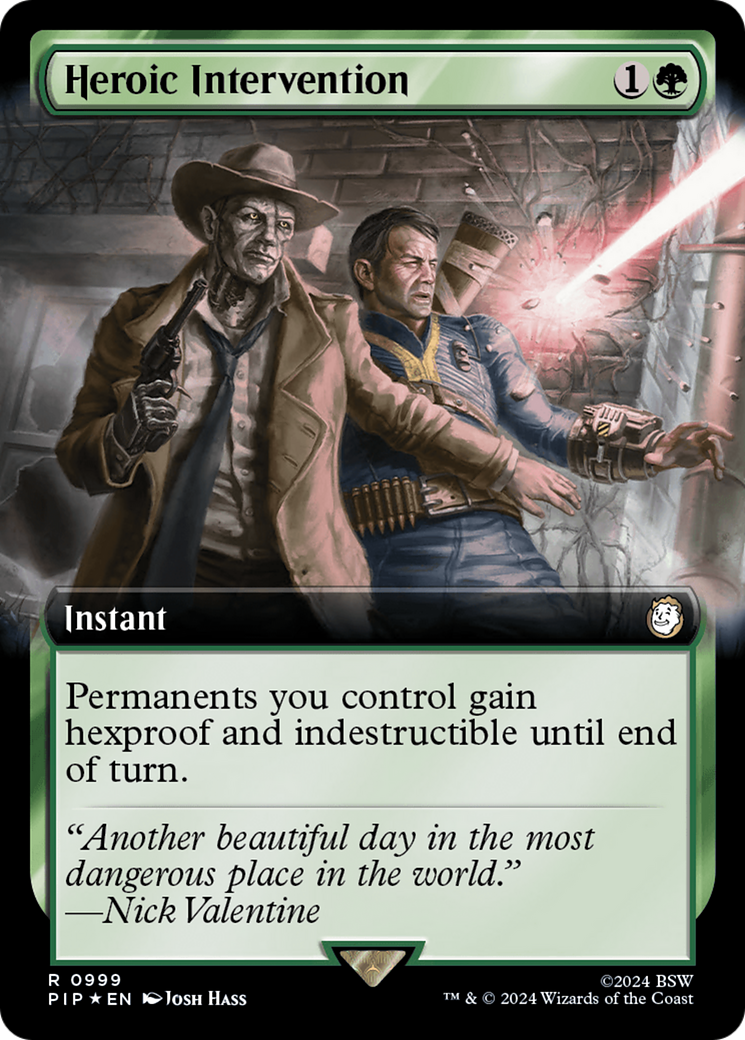 Intervention héroïque (Art étendu) (Surge Foil) [Fallout] 