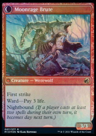 Brutal Cathar (PRE-007) - Innistrad: Midnight Hunt Promos: (Double Faced Transform) Foil