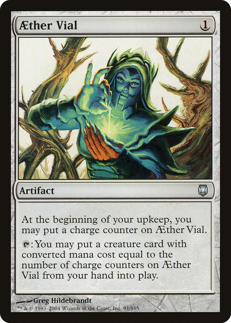 Aether Vial (DST-091) - Darksteel Foil