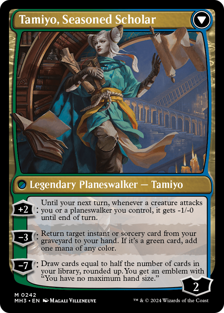 Tamiyo, étudiant curieux // Tamiyo, érudit chevronné [Modern Horizons 3] 