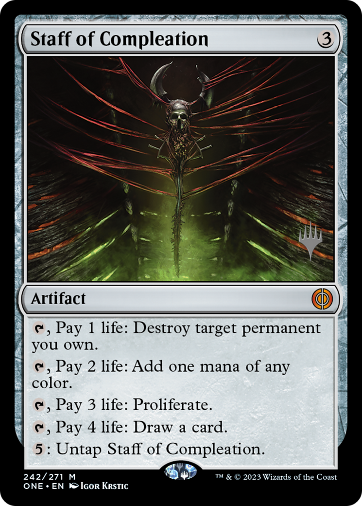 Bâton de complétion (Pack promotionnel) [Phyrexia : All Will Be One Promos] 