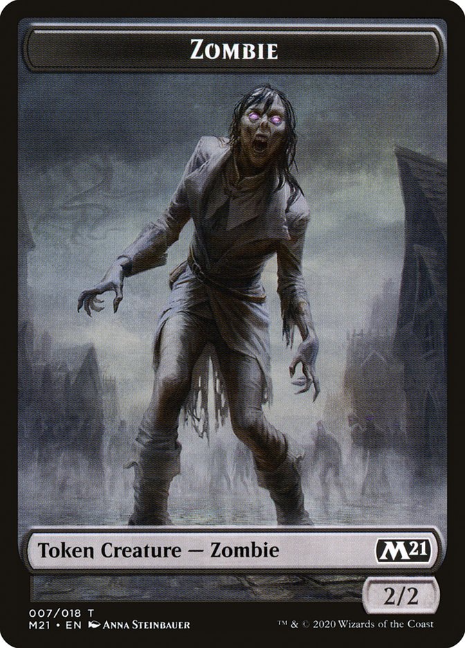 Chat (020) // Jeton double face Zombie [Jetons de l'ensemble de base 2021] 