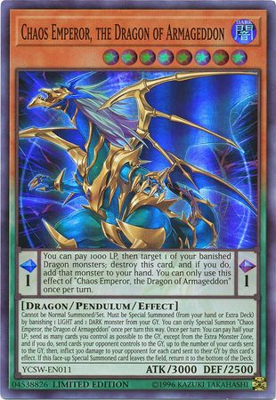 Chaos Emperor, the Dragon of Armageddon (SR) (YCSW-EN011) - Super Rare