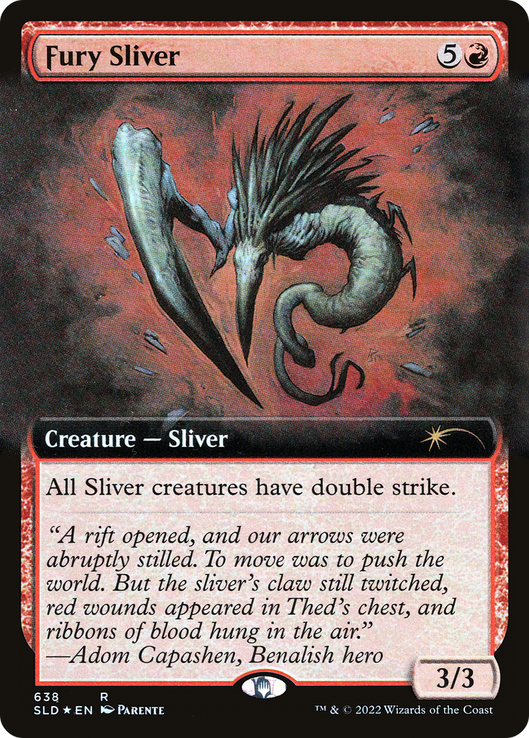 Fury Sliver (Art étendu) [Promos Secret Lair Drop] 