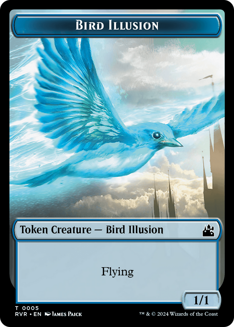 Oiseau // Jeton double face d’illusion d’oiseau [Jetons remasterisés Ravnica] 