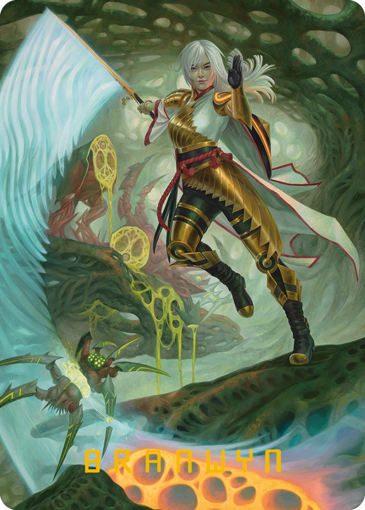 Carte d'art The Eternal Wanderer (signature estampillée or) [Phyrexia : All Will Be One Art Series] 