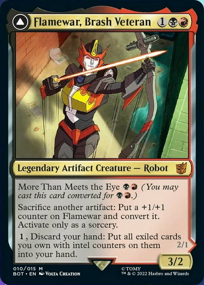 Flamewar, Brash Veteran (BOT-010) - Transformers: (convertdfc)