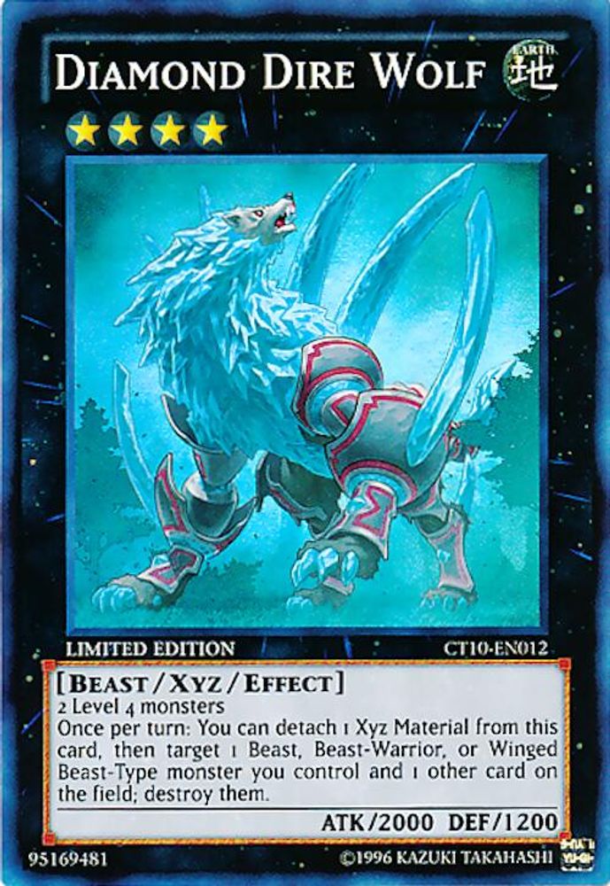 Diamond Dire Wolf (CT10-EN012) - Super Rare