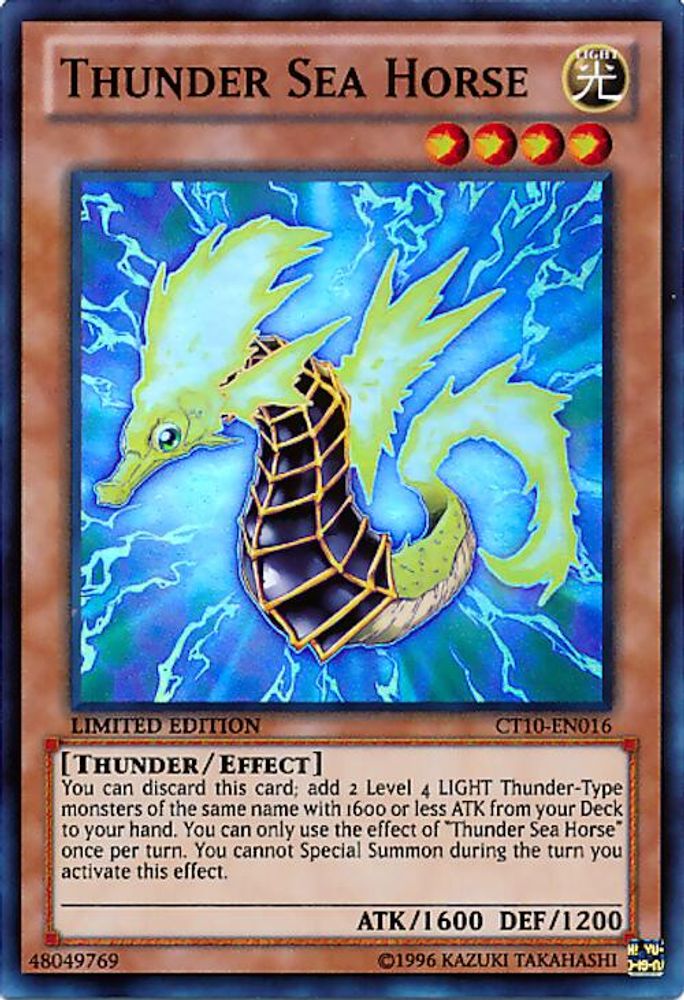 Thunder Sea Horse (CT10-EN016) - Super Rare