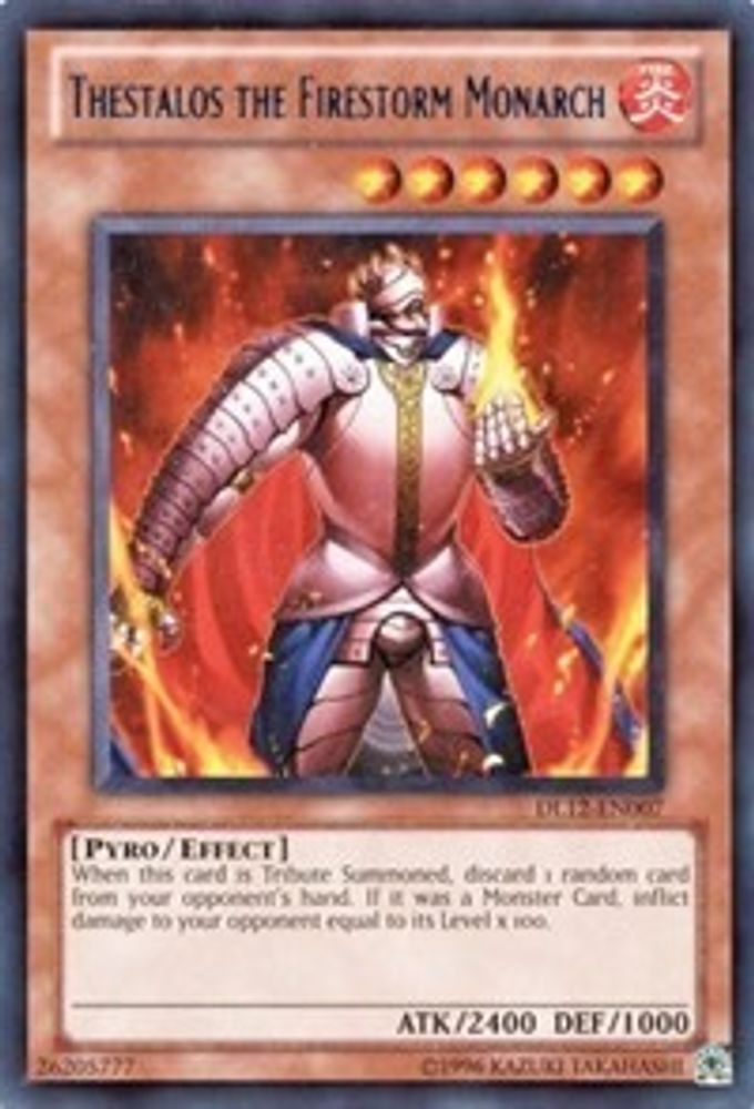 Thestalos le monarque de la tempête de feu (rouge) [DL12-EN007] Rare 