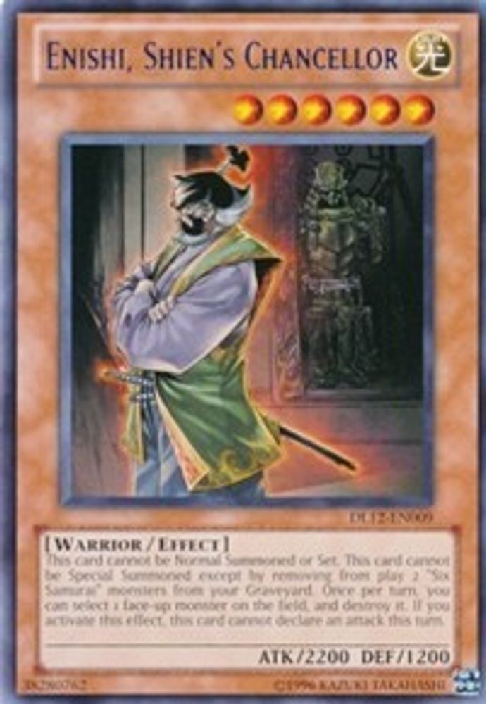 Enishi, Shien's Chancellor (Red) (DL12-EN009) - Rare