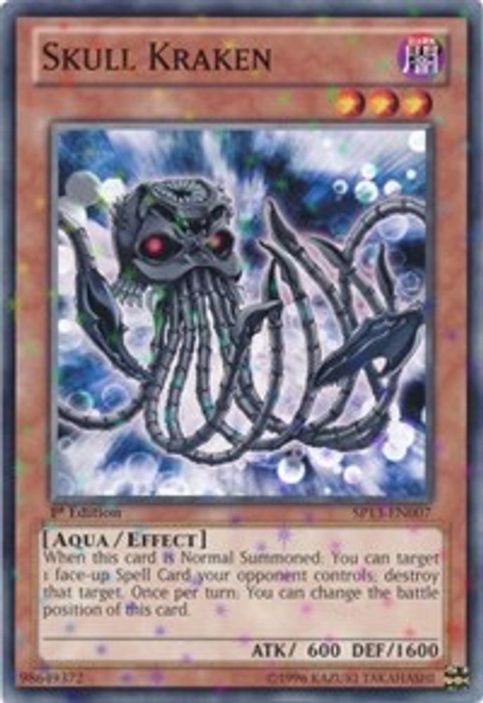 Skull Kraken (Starfoil) (SP13-EN007) - Starfoil Rare