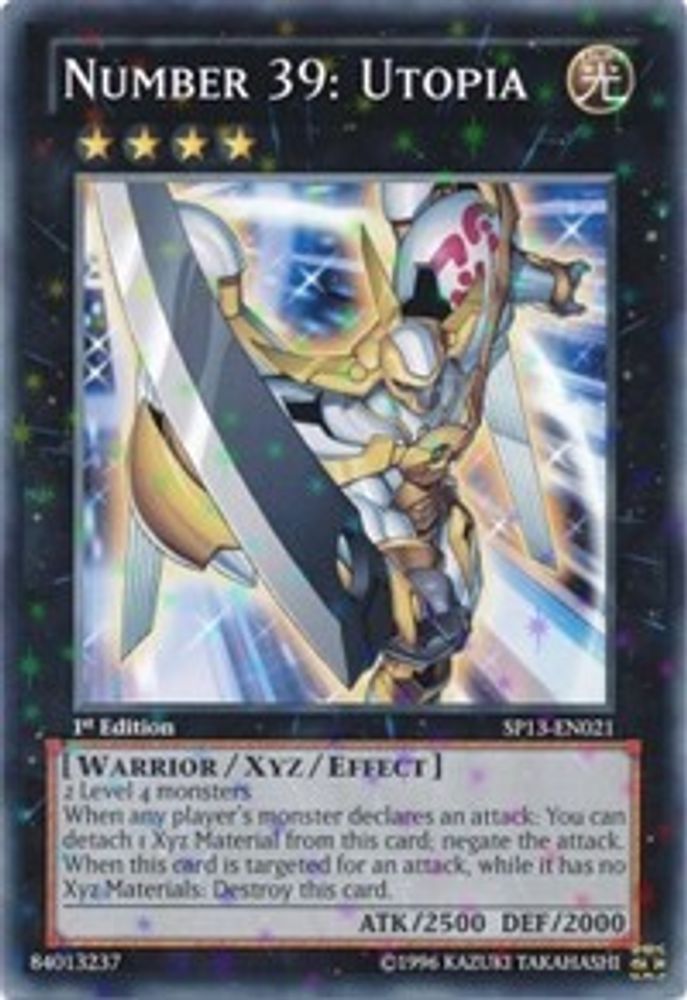 Number 39: Utopia (Starfoil) (SP13-EN021) - Starfoil Rare