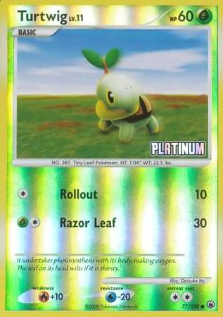 Turtwig (77/100) [Promotions Burger King : Collection 2009] 