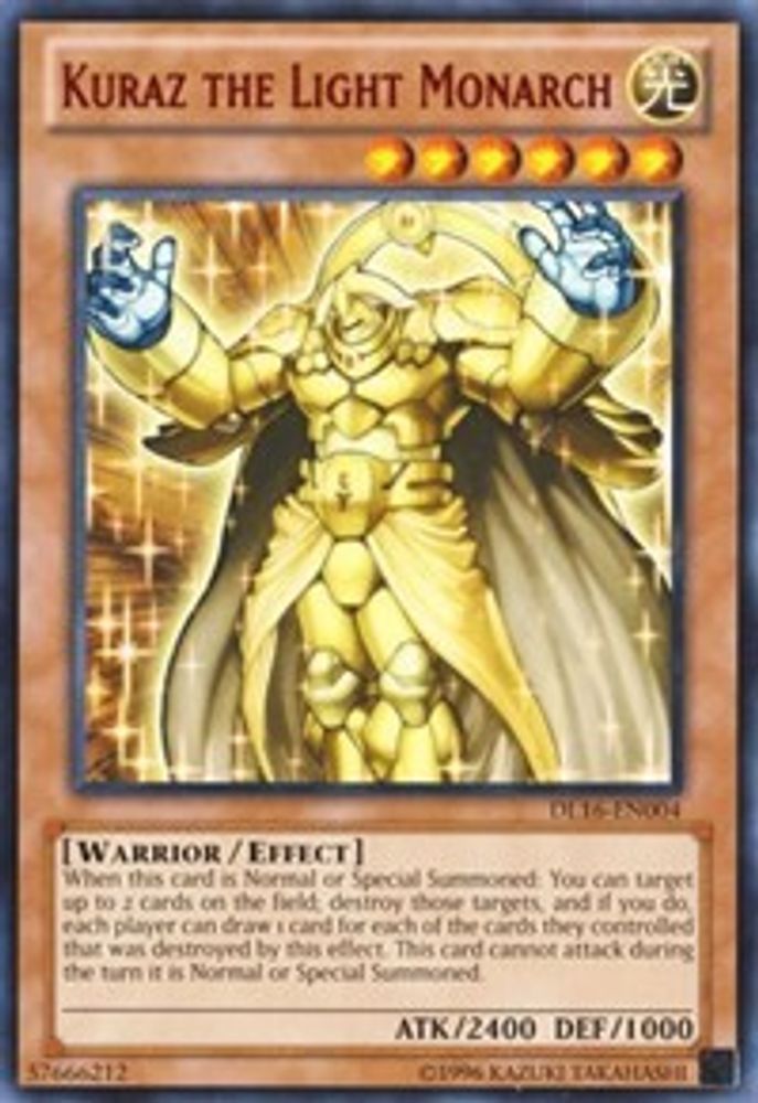 Kuraz the Light Monarch (Red) (DL16-EN004) - Rare