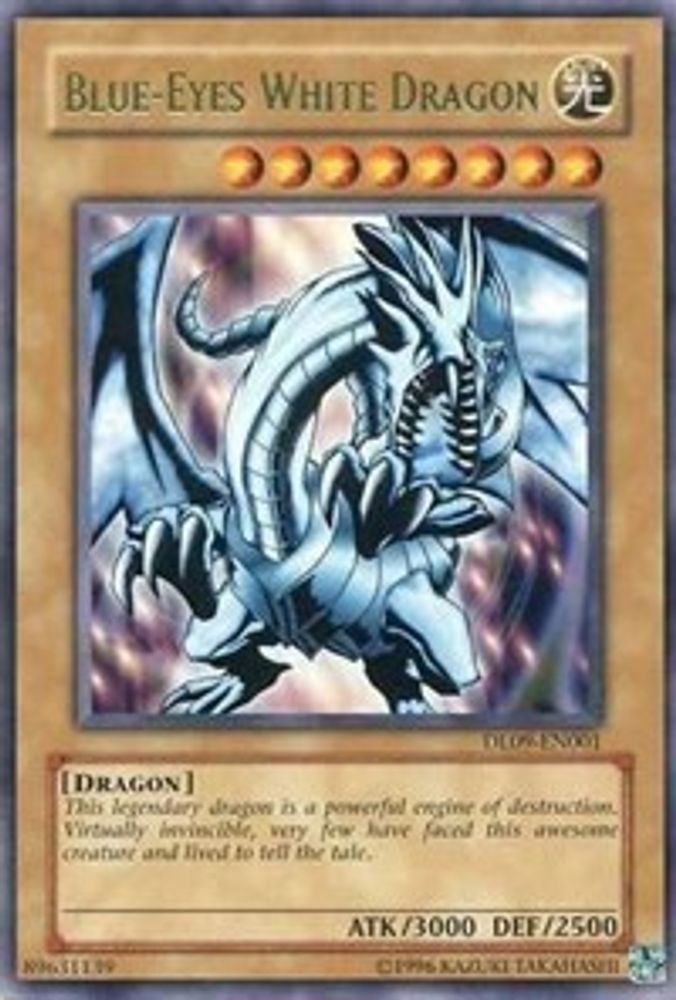 Blue-Eyes White Dragon (Green) (DL09-EN001) - Rare