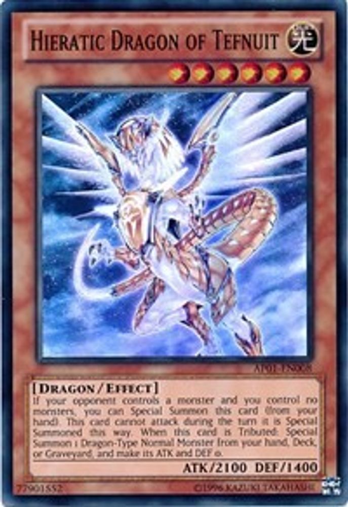 Hieratic Dragon of Tefnuit (AP01-EN008) - Super Rare