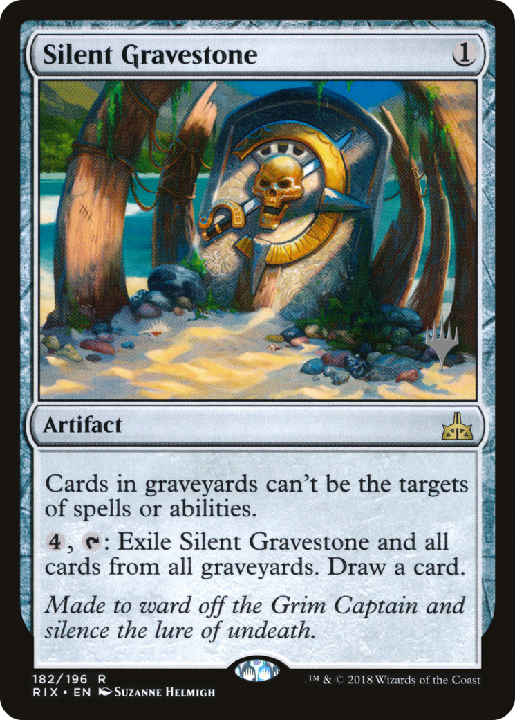 Pierre tombale silencieuse (Pack promotionnel) [Promos Rivals of Ixalan] 