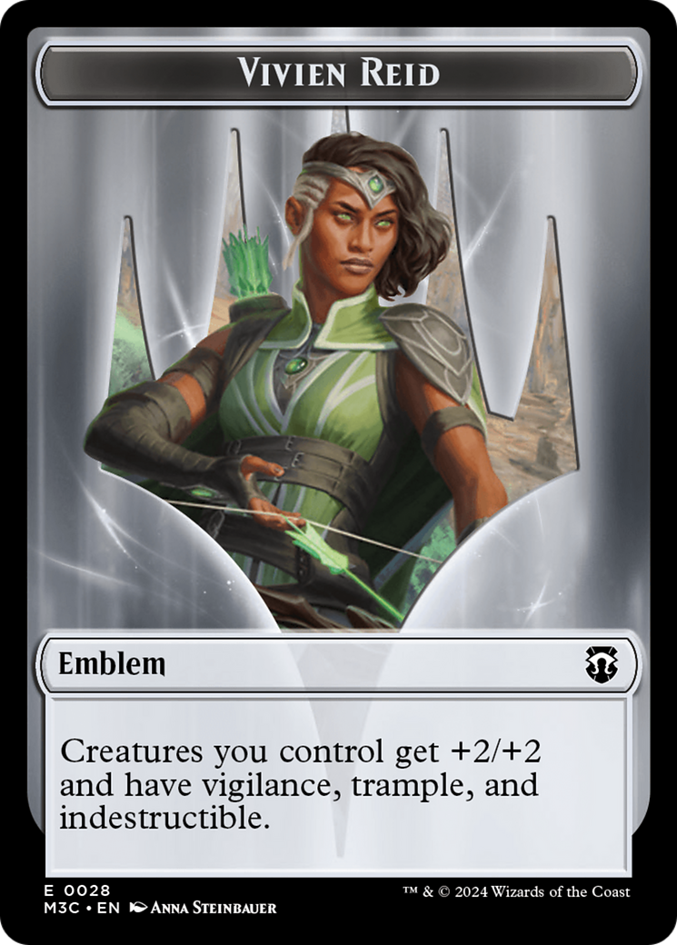 Forest Dryad // Jeton double face emblème Vivien Reid [Modern Horizons 3 Commander Tokens] 