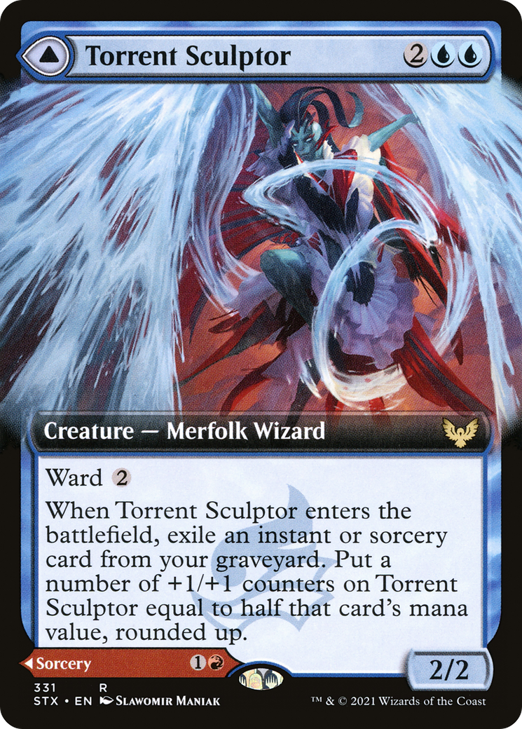 Torrent Sculptor // Sonate au lance-flammes (Art étendu) [Strixhaven : École des mages] 