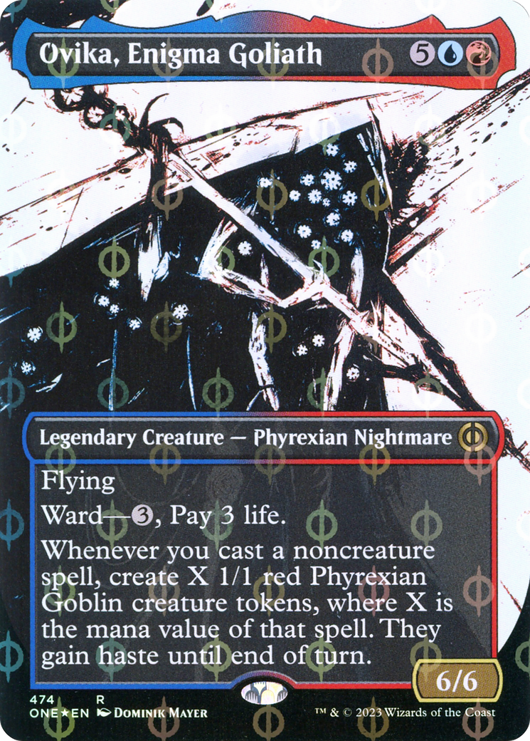 Ovika, Enigma Goliath (Feuille Ichor Step-and-Compleat sans bordure) [Phyrexia : Tous seront un] 