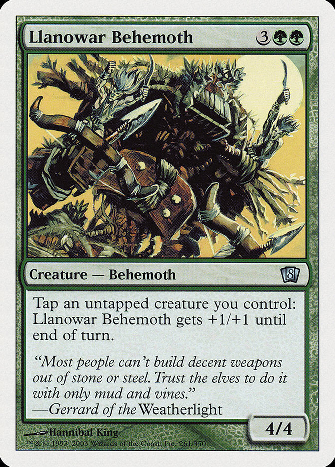 Llanowar Behemoth (8e édition) [Cartes surdimensionnées] 