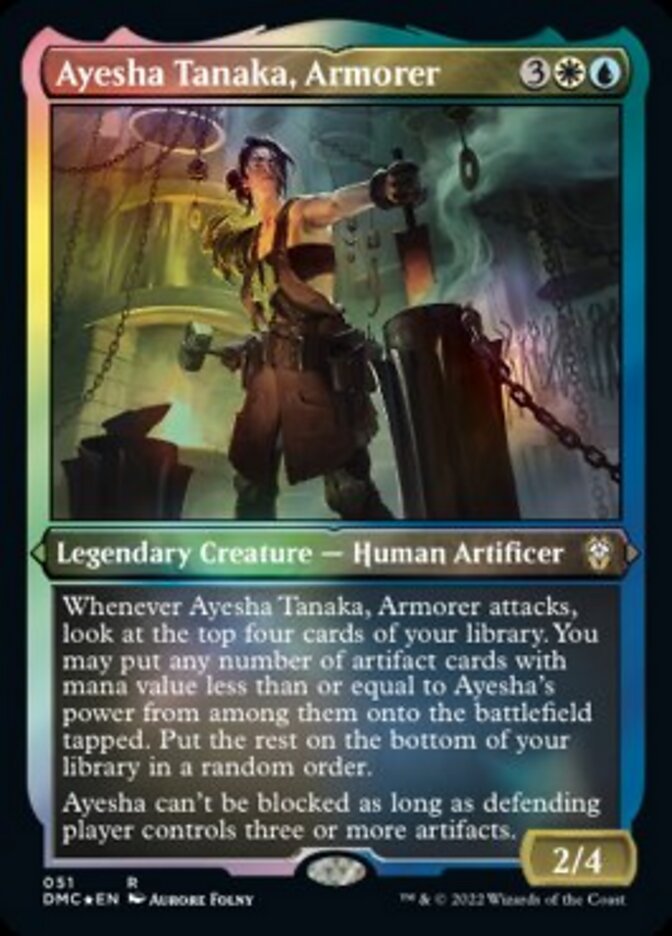 Ayesha Tanaka, armurier (feuille gravée) [Dominaria United Commander] 