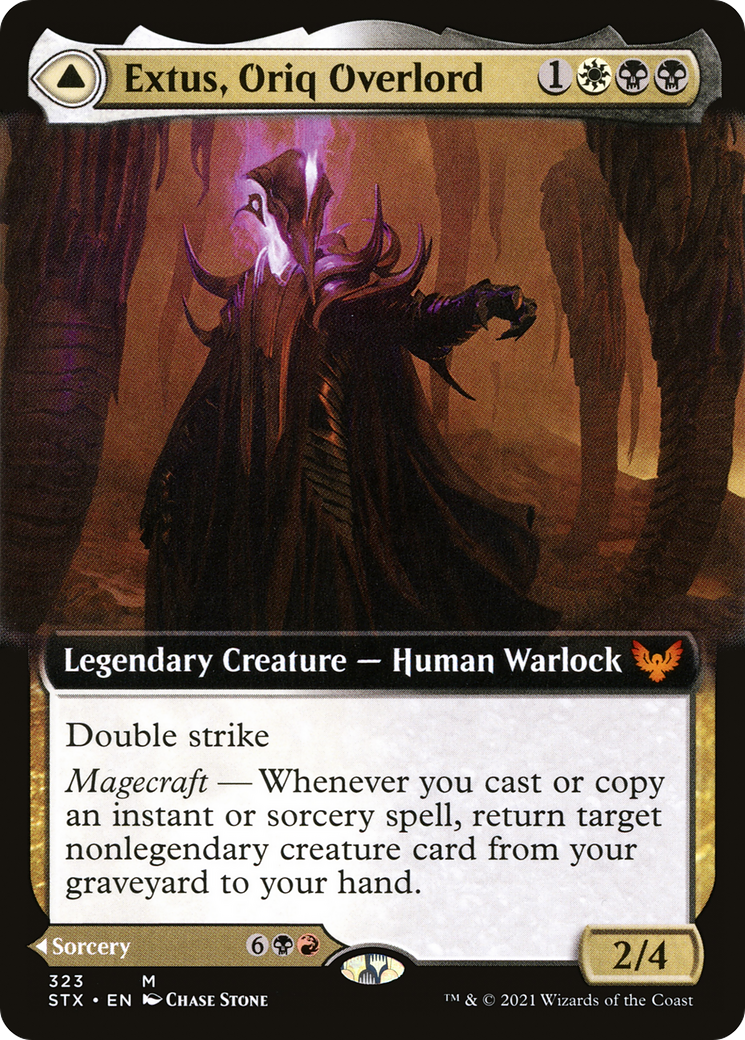 Extus, Oriq Overlord // Éveillez l'avatar de sang (art étendu) [Strixhaven : École des mages] 