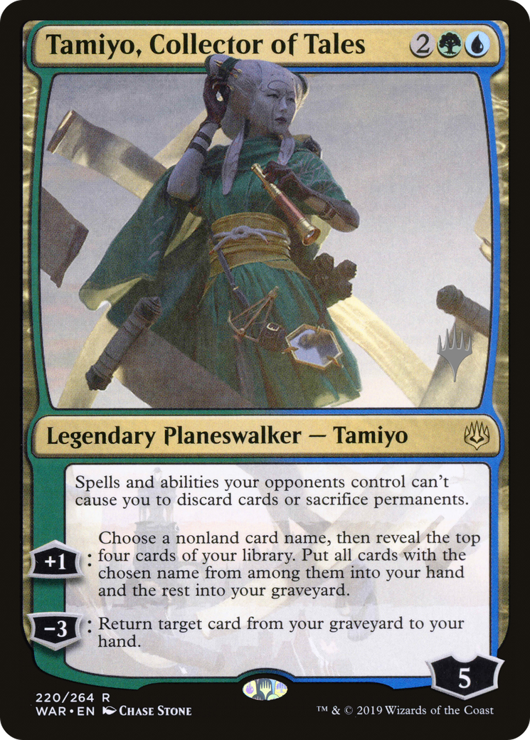 Tamiyo, collectionneur de contes (Pack promotionnel) [War of the Spark Promos] 