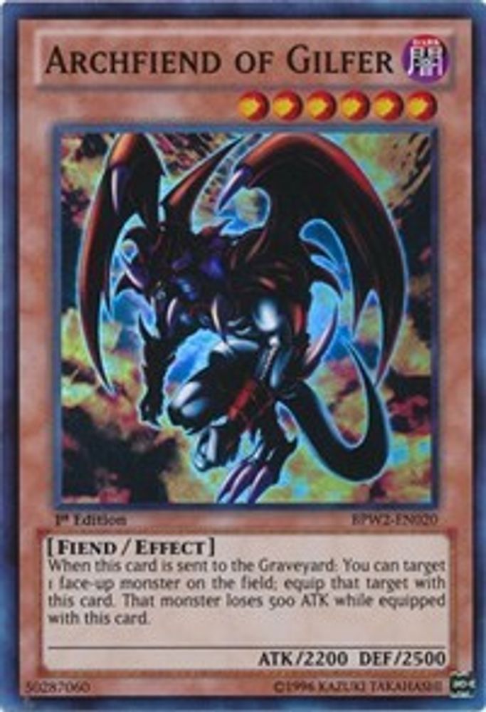 Archfiend of Gilfer (BPW2-EN020) - Super Rare