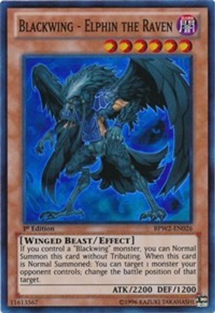 Blackwing - Elphin the Raven (BPW2-EN026) - Super Rare