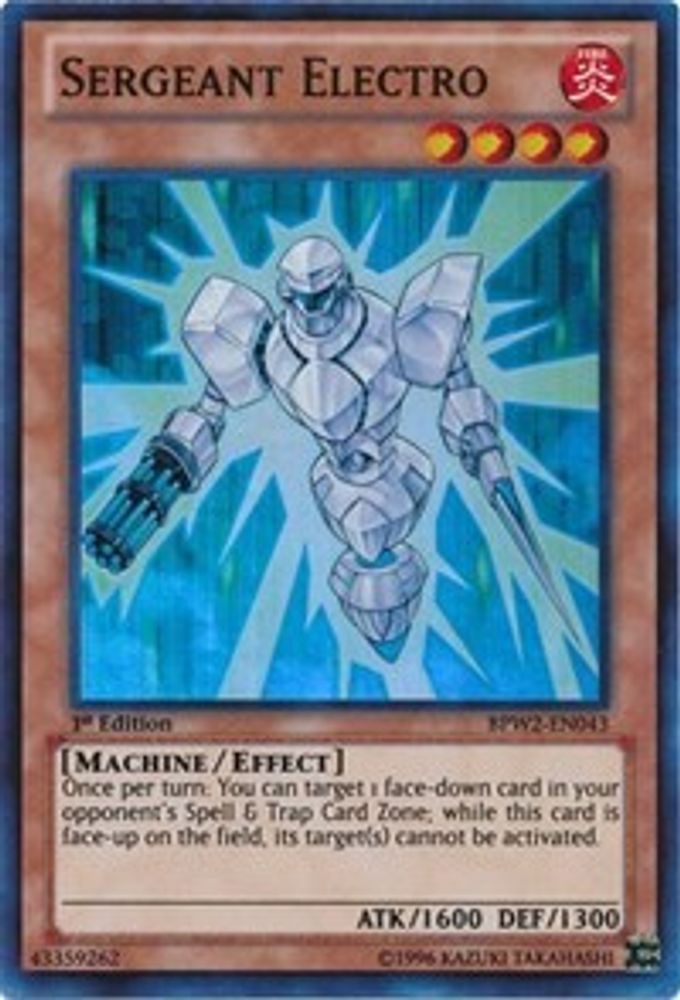 Sergeant Electro (BPW2-EN043) - Super Rare