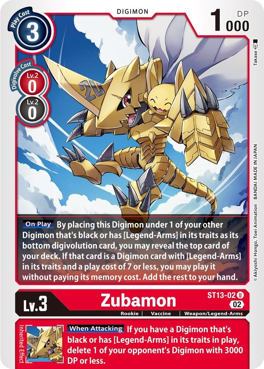 Zubamon [ST13-02] [Deck de démarrage : Ragnaloardmon] 