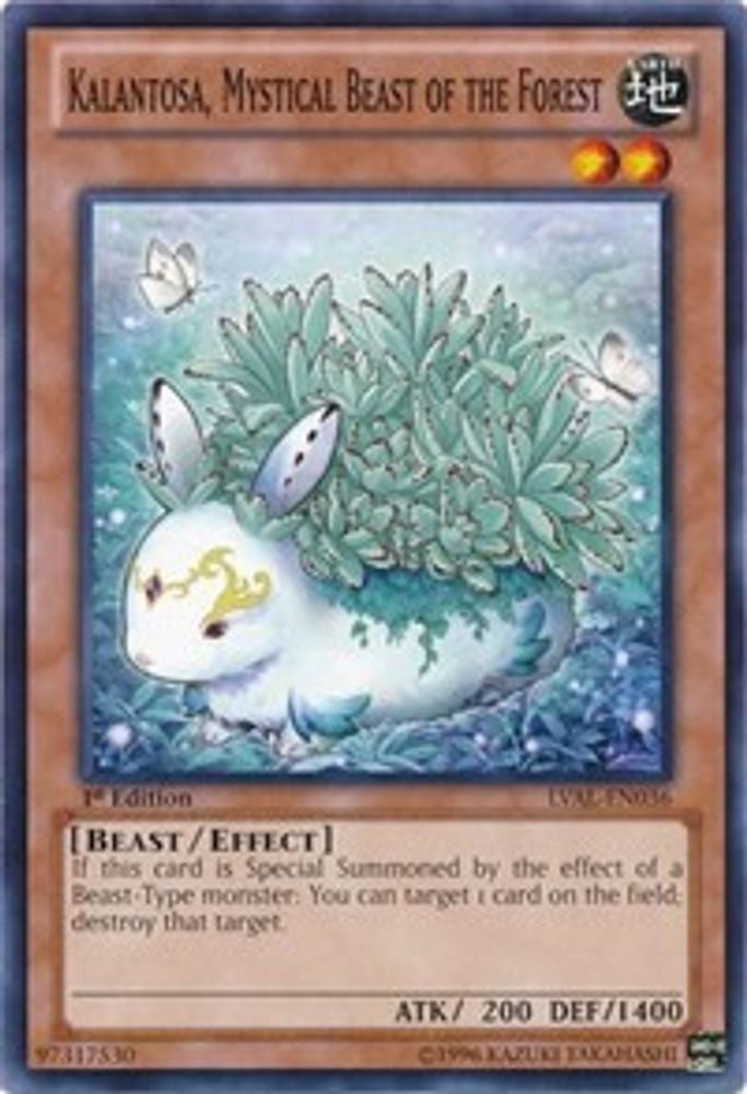 Kalantosa, Mystical Beast of the Forest (LVAL-EN036) - Common