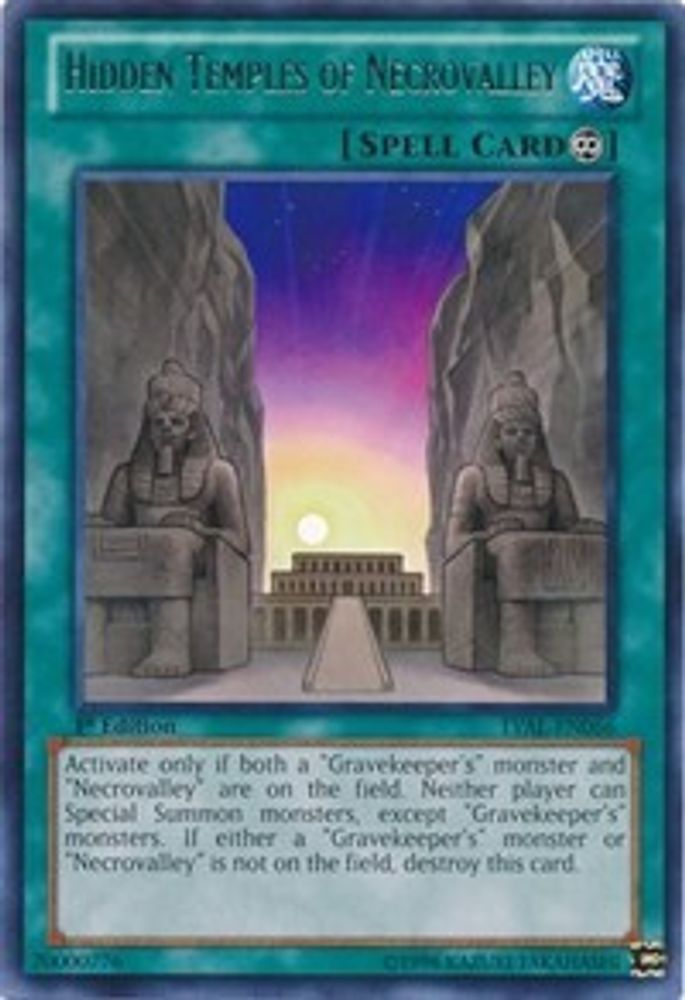 Hidden Temples of Necrovalley (LVAL-EN066) - Rare