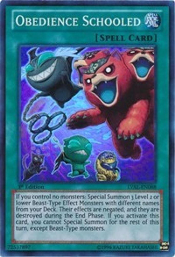 Obedience Schooled (LVAL-EN088) - Super Rare