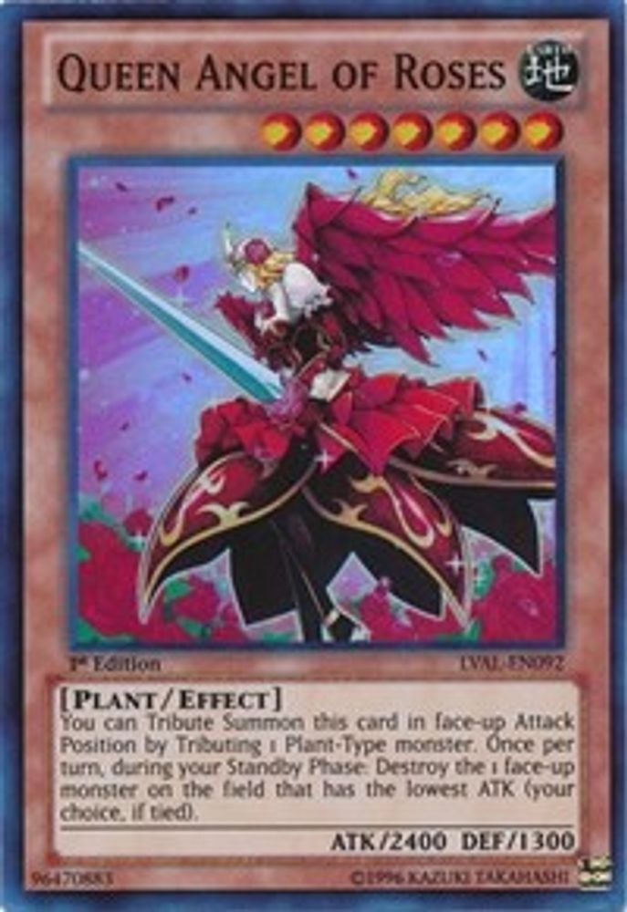 Queen Angel of Roses (LVAL-EN092) - Super Rare