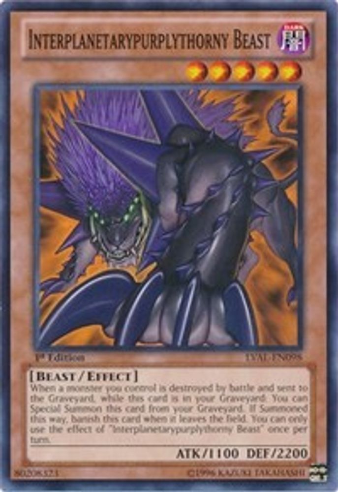 Interplanetarypurplythorny Beast (LVAL-EN098) - Common