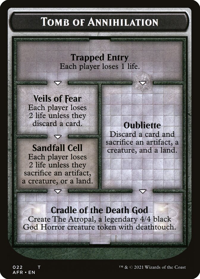 Donjon du Mage Fou // Jeton double face Tomb of Annihilation [Donjons &amp; Dragons : Aventures dans les jetons des royaumes oubliés] 