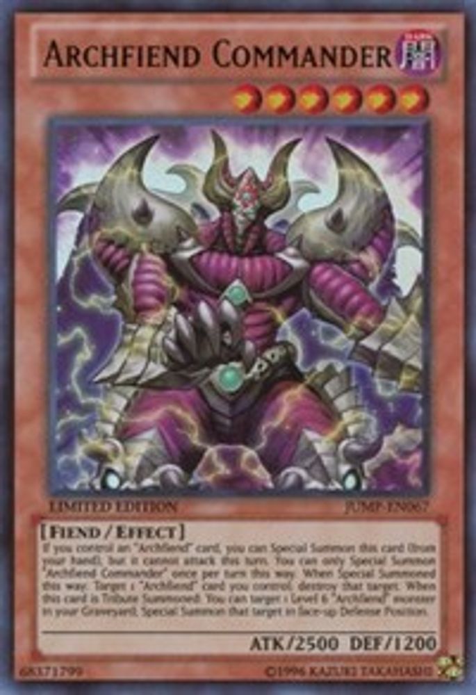 Archfiend Commander (JUMP-EN067) - Ultra Rare