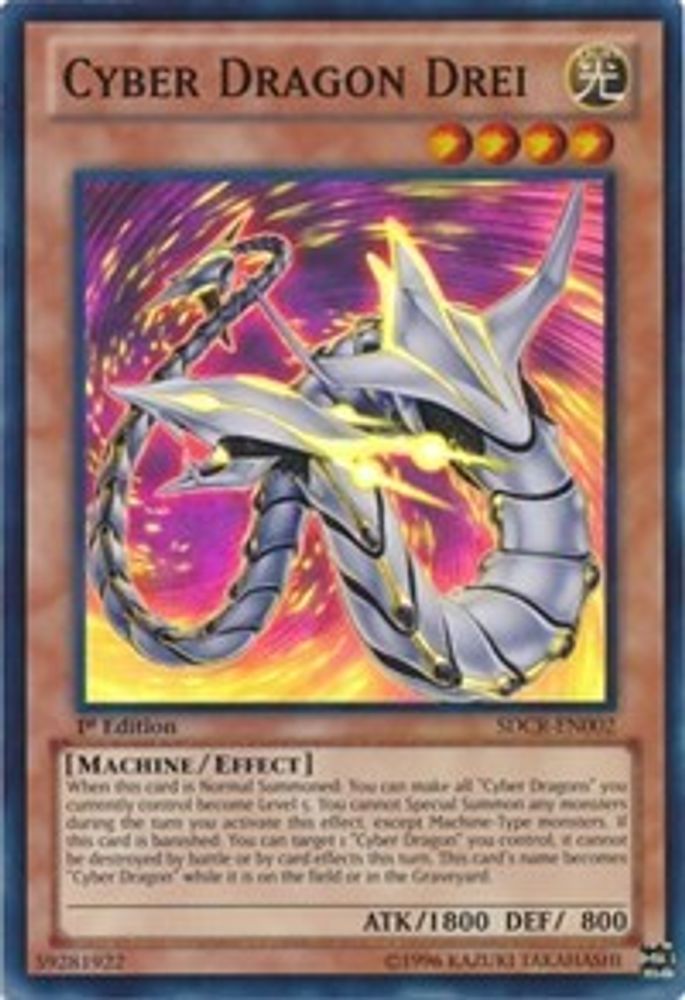 Cyber Dragon Drei (SDCR-EN002) - Super Rare