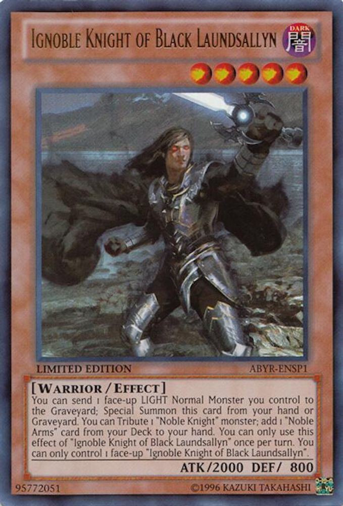 Ignoble Chevalier de Black Laundsallyn [ABYR-ENSP1] Ultra Rare 