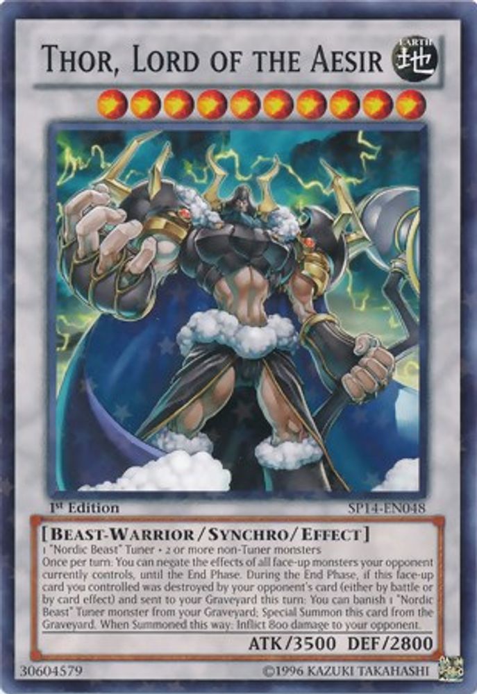 Thor, Lord of the Aesir (Starfoil) (SP14-EN048) - Starfoil Rare
