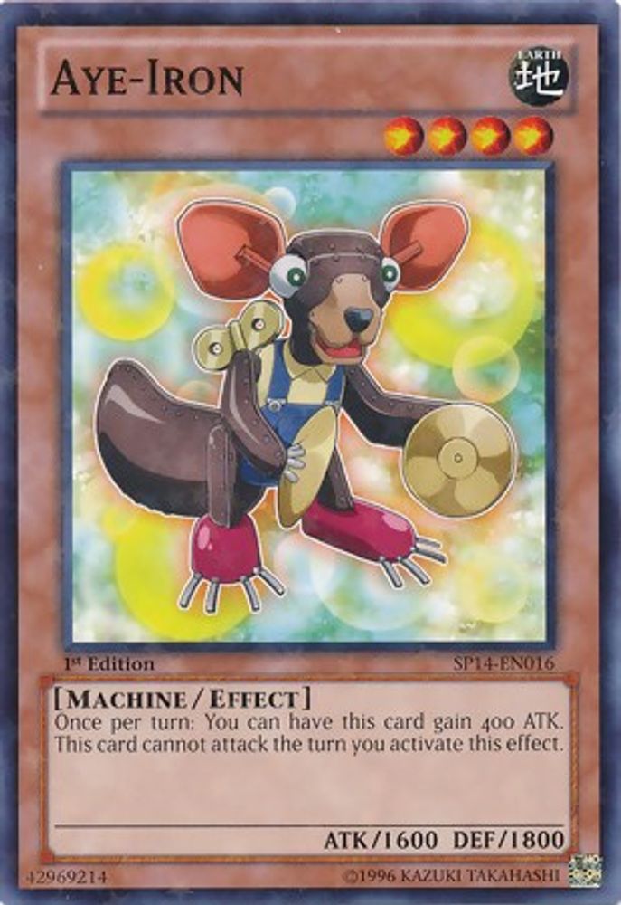 Aye-Iron (Starfoil) (SP14-EN016) - Starfoil Rare